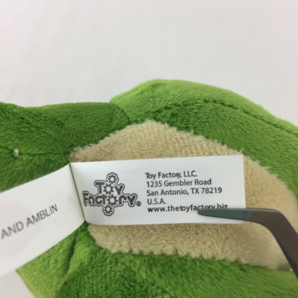 Jurassic Park Velociraptor Plush 6" Green Dinosaur 2022 Striped Toy Factory - Picture 7 of 9